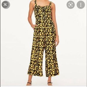 LOFT lemon 🍋 button front jumpsuit with pockets NWT XSP